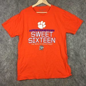 Clemson 2016 Final Four Orange T Shirt Large NCAA Football Mens Short Sleeve